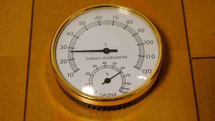 おうちDEサウナ　温湿度計